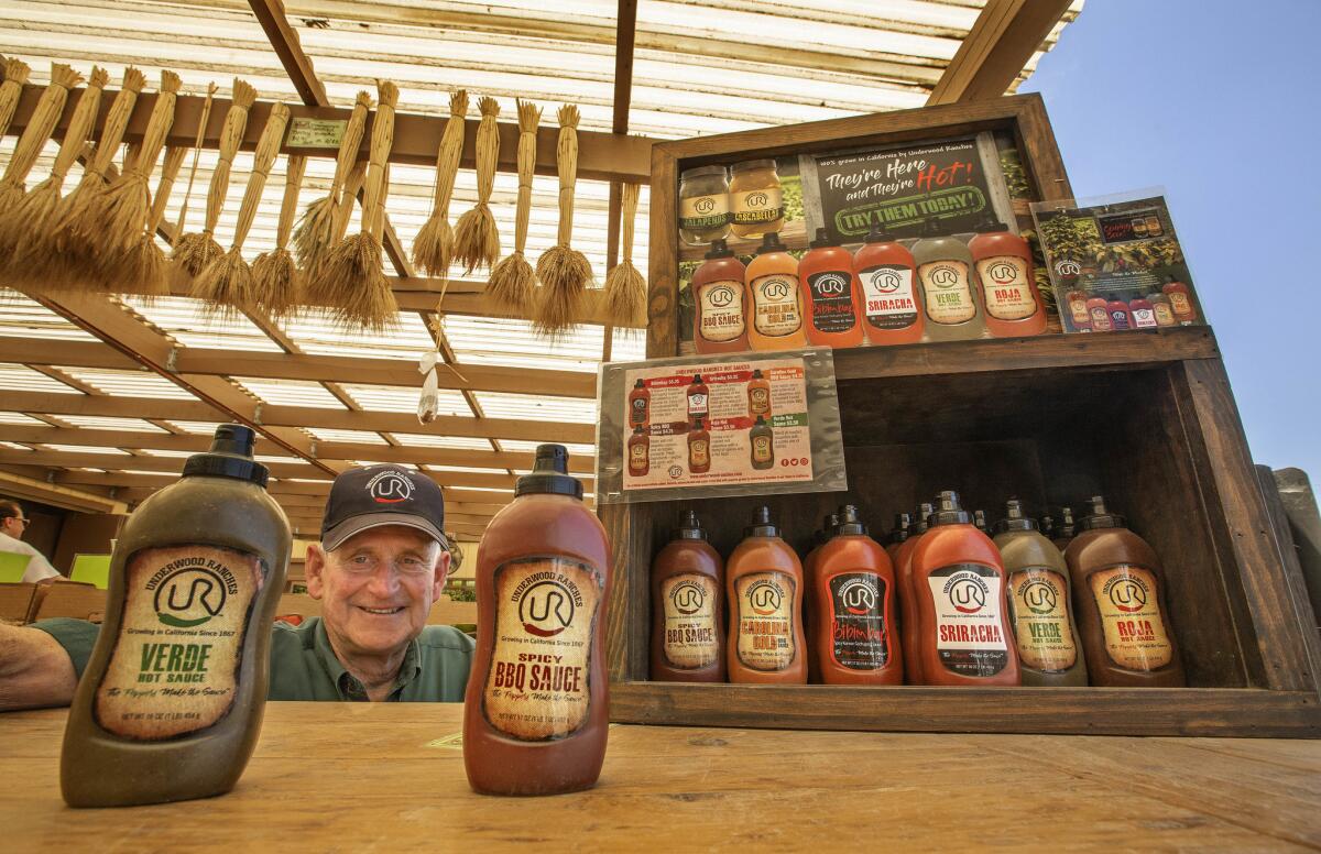 Underwood Ranches now has its own line of hot sauces, including a Sriracha sauce.
