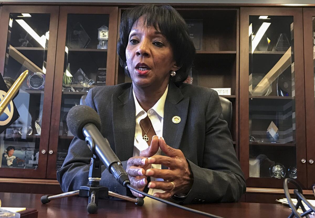 Los Angeles County Dist. Atty. Jackie Lacey, shown in January, is leading an effort to allow thousands of people to be removed from California's sex offender registry.