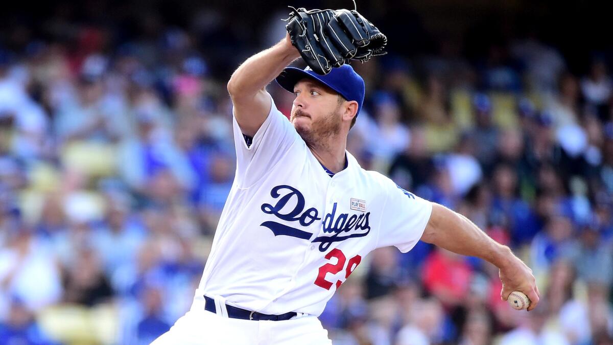 Dodgers starter Scott Kazmir, who had given up three hits and one run through eight innings against the Cardinals on Saturday night, surrendered a two-run homer with two outs in the ninth.