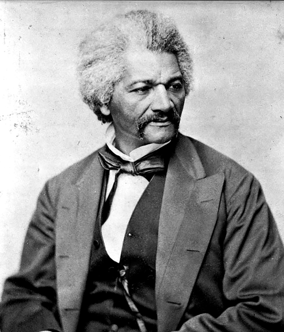 Black-and-white photo of Frederick Douglass