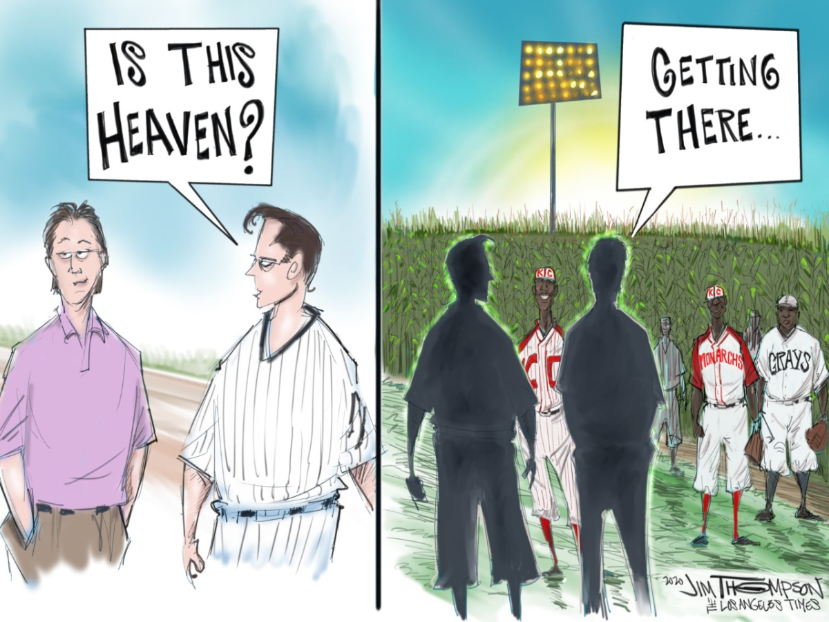 Baseball cartoon.