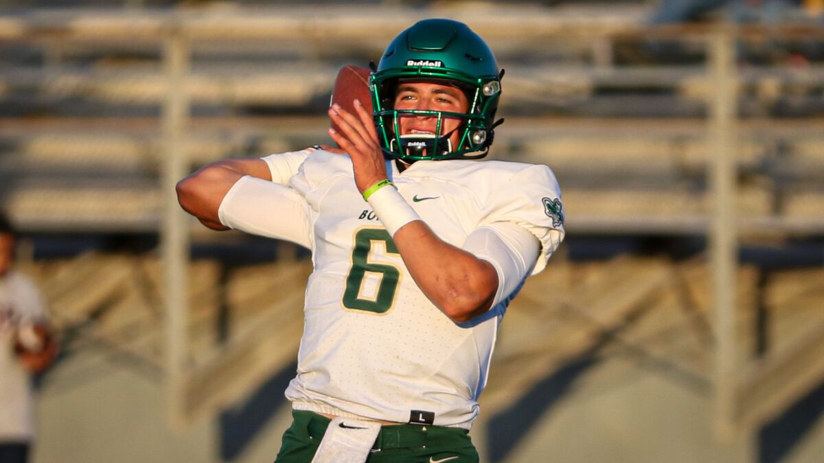 Narbonne quarterback Jake Garcia committed to USC on Monday.