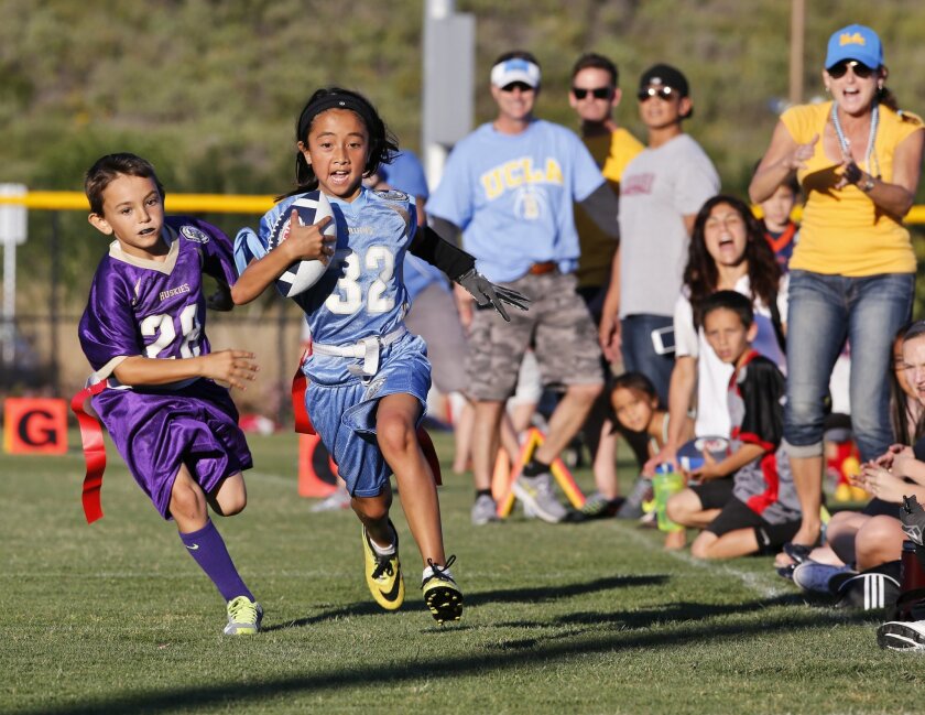 Girls Tearing It Up In Flag Football League The San Diego Union Tribune
