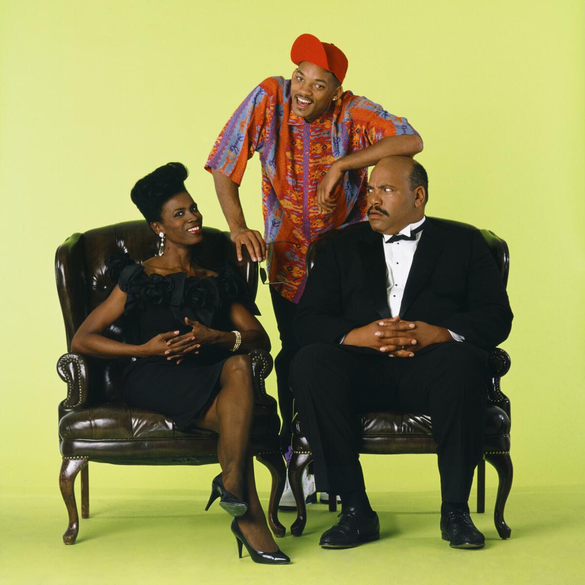 Janet Hubert, left, Will Smith and James Avery in "The Fresh Prince of Bel-Air." 