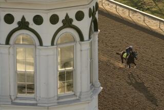 Kentucky Derby entrant Sun Thunder works out at Churchill Downs Thursday, May 4, 2023.