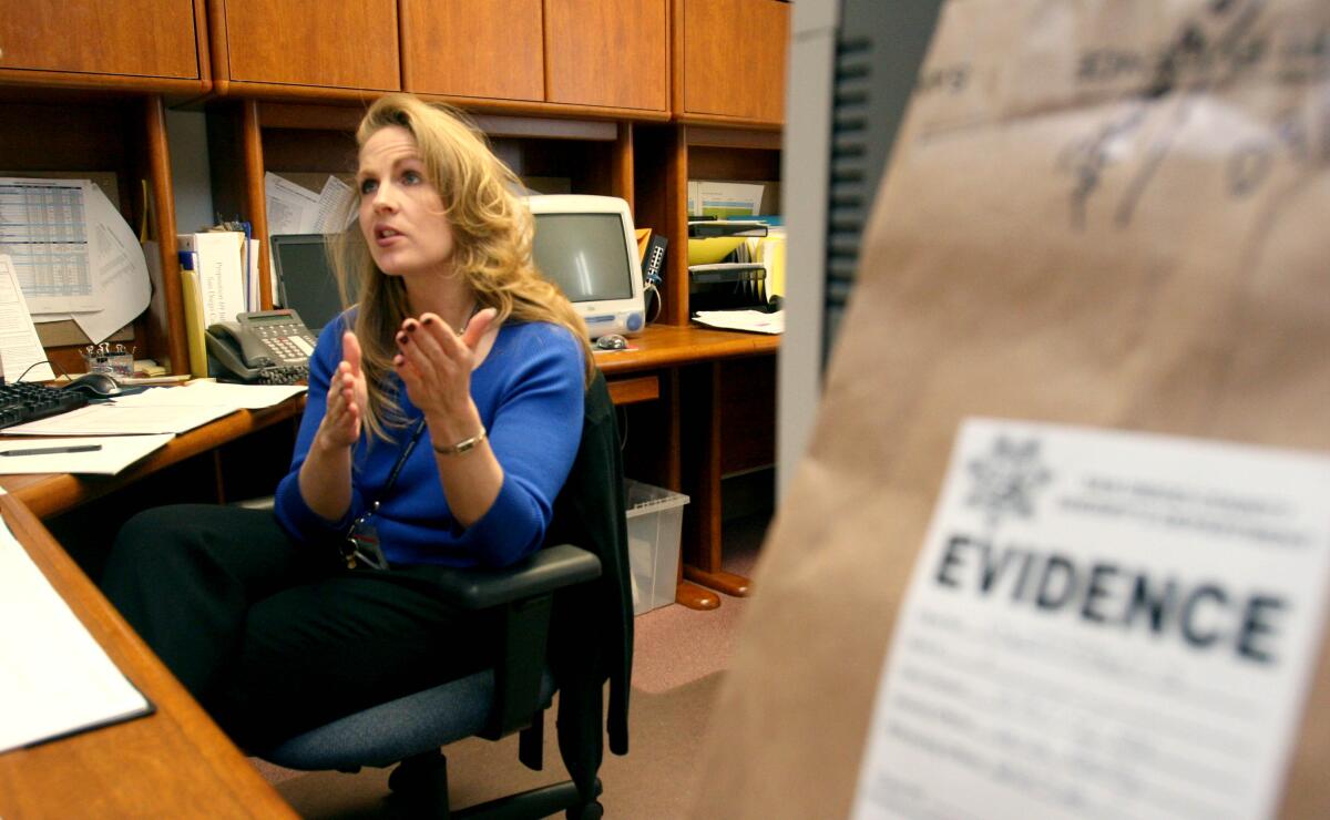 Connie Milton, a criminalist with the San Diego County Regional Crime Lab