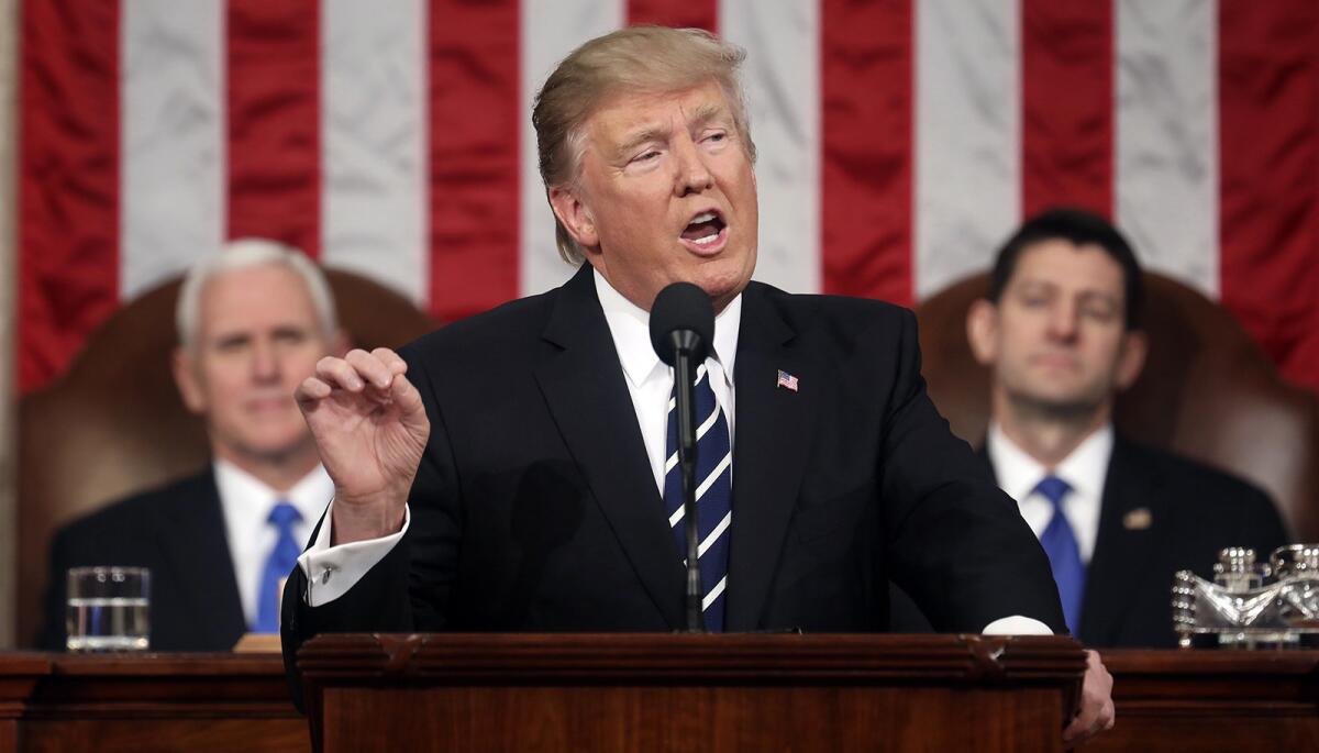 President Trump will deliver his State of the Union speech before a joint session of Congress and the nation.