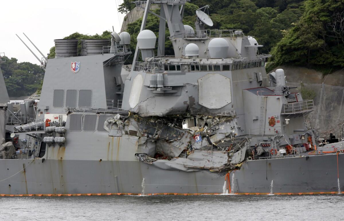 Damaged USS Fitzgerald 