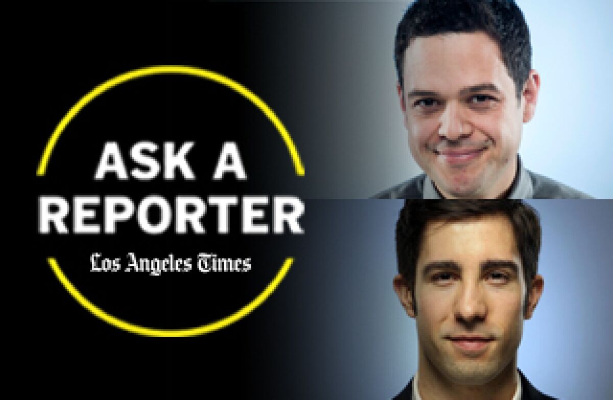 An "Ask a Reporter" graphic with two men pictured.