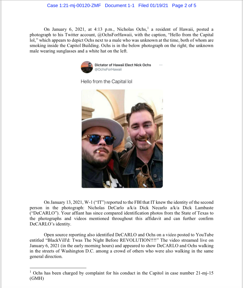 A court record includes this social media post.