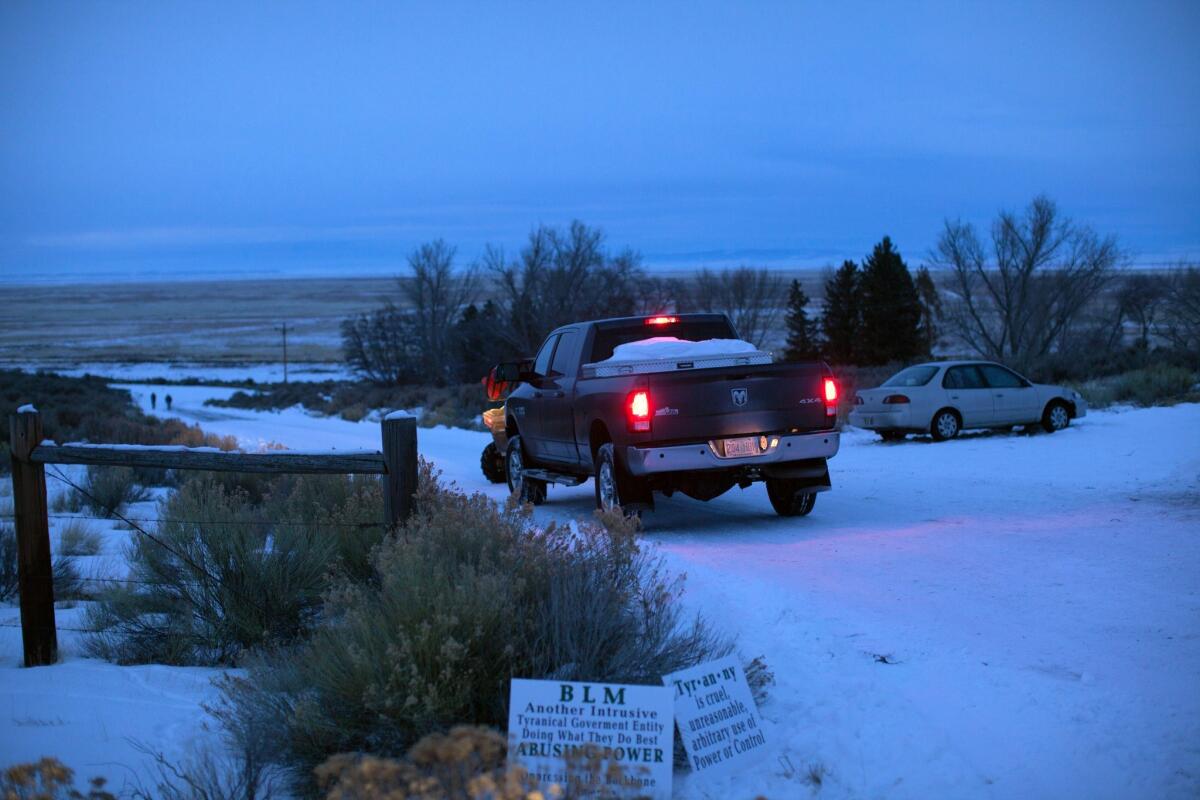 The occupied Malheur National Wildlife Refuge.