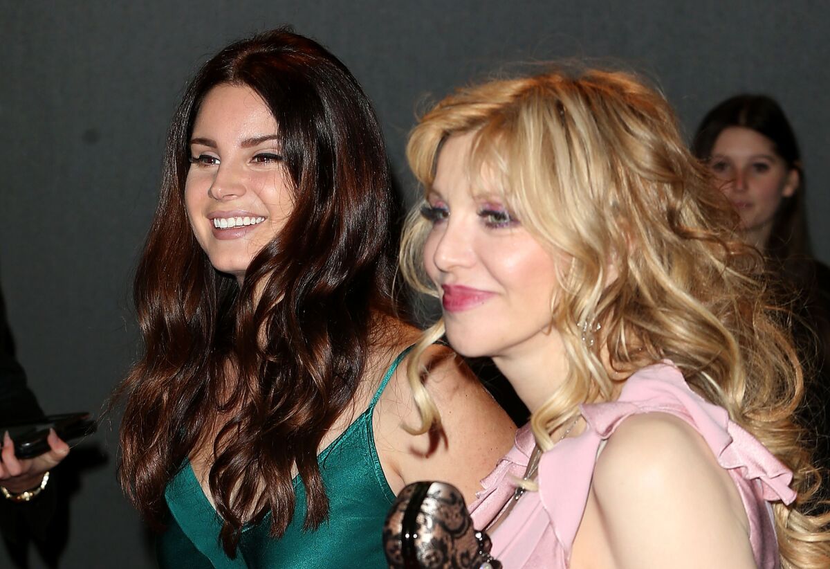 Lana Del Rey, left, and Courtney Love.