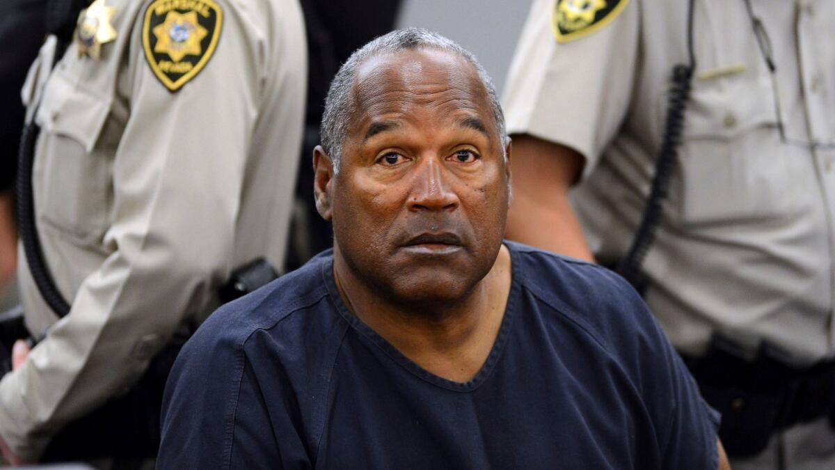 O.J. Simpson during a hearing at Clark County District Court in Las Vegas, Nev. on May 14, 2013.