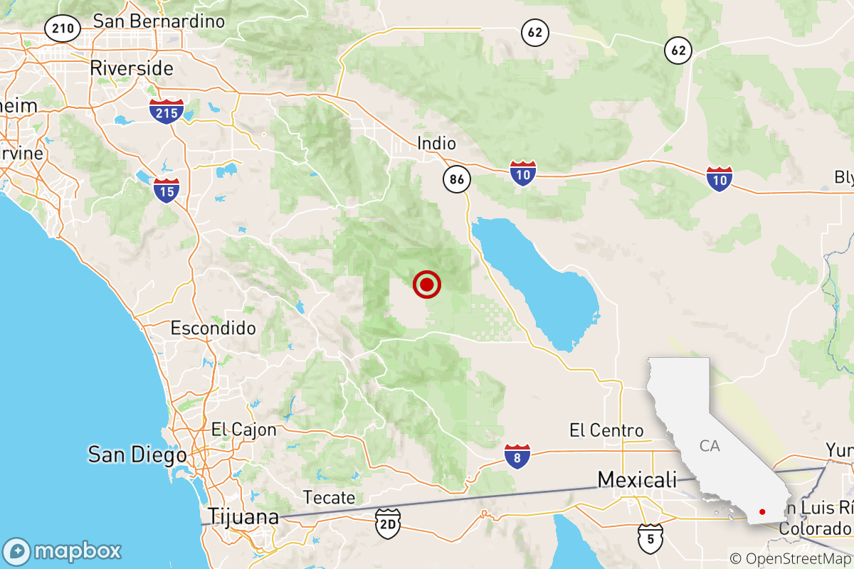 Magnitude 3.3 earthquake near Borrego Springs, Calif.