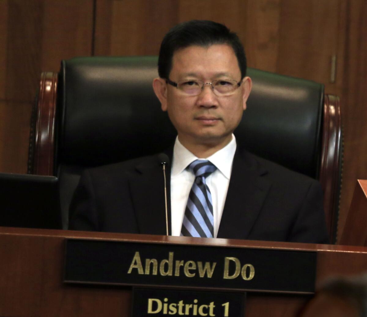 Andrew Do on his first day on the Orange County Board of Supervisors. Do will keep his seat, now that a vote recount has ended in his favor.