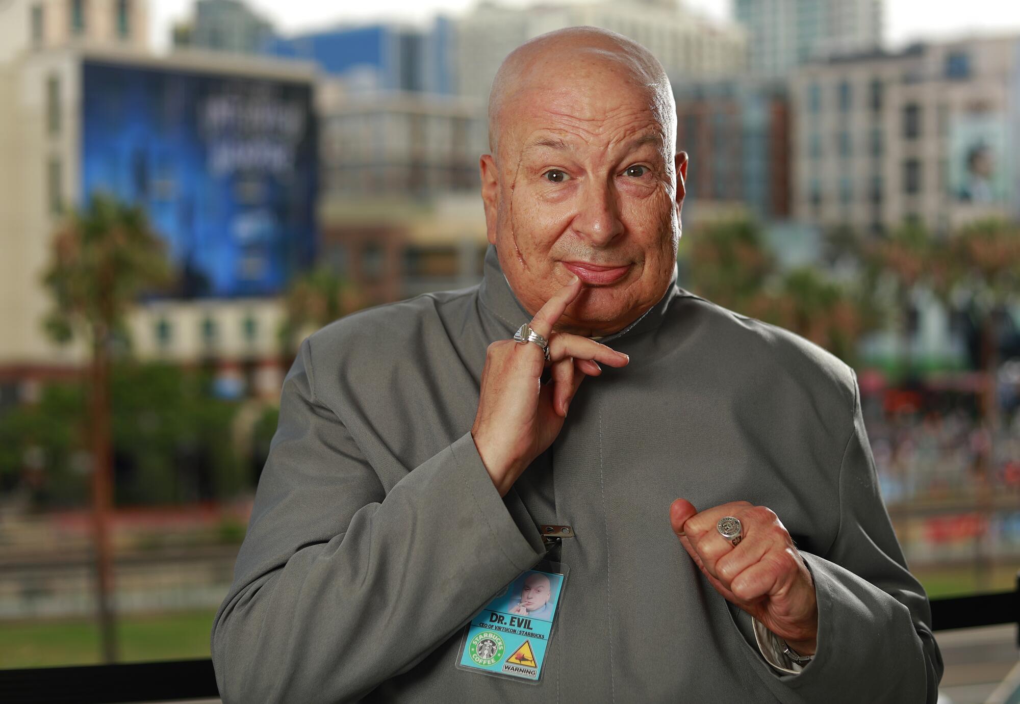 Carl Newell of San Diego dressed as Dr. Evil at Comic-Con.