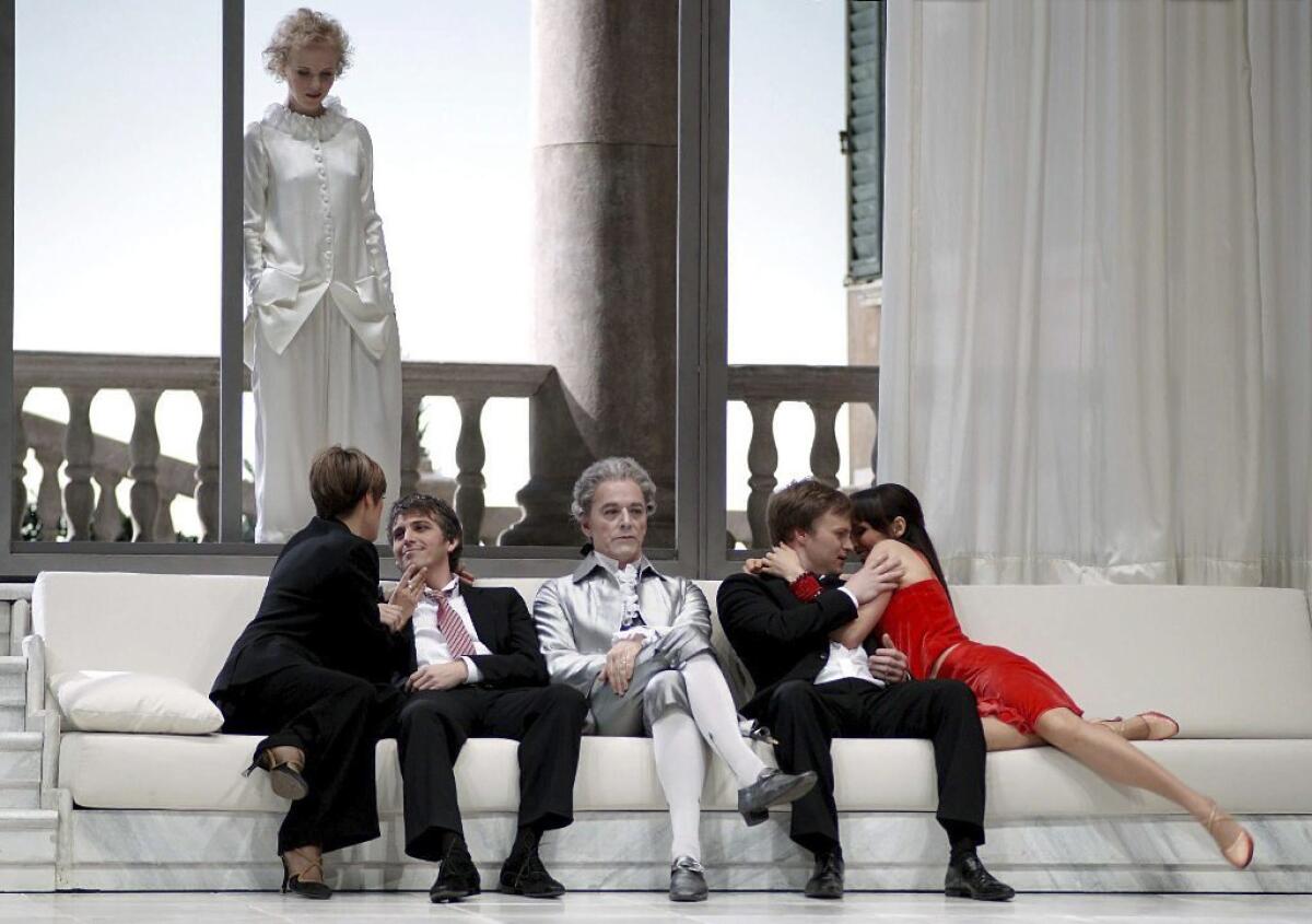 A scene from the Michael Haneke-directed production of Mozart's "Cosi Fan Tutte," which debuted Saturday at the Teatro Real Madrid.