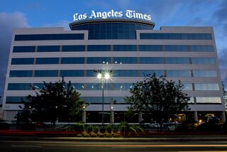 The Los Angeles Times building and newsroom along Imperial Highway on Friday, April 17, 2020 in El Segundo, CA