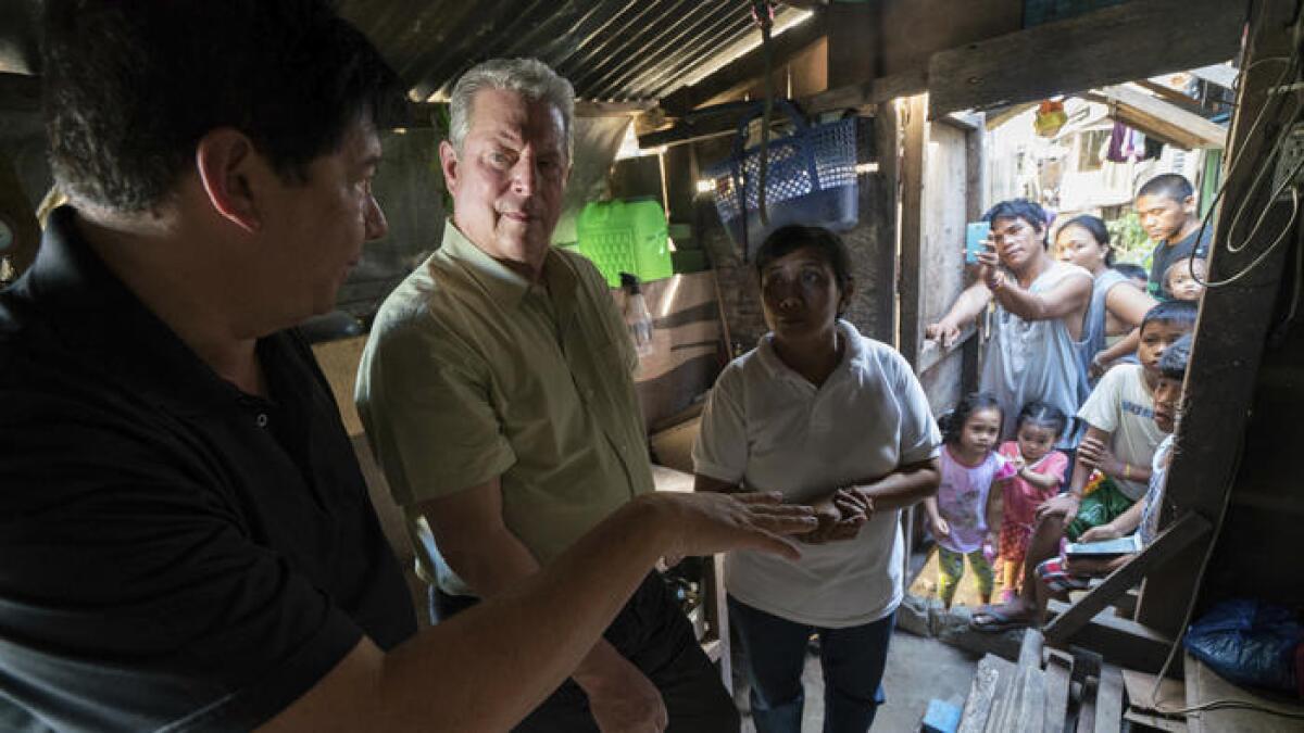 Al Gore, second from left, in a scene from "An Inconvenient Sequel," directed by Bonni Cohen and Jon Shenk, premiering Thursday at the Sundance Film Festival.