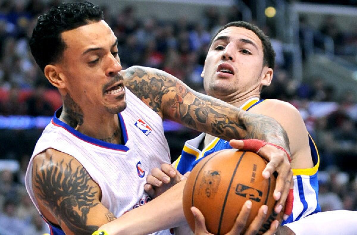 It's not a stretch to say that when push comes to shove, Clippers forward Matt Barnes, getting fouled by Warriors guard Klay Thompson on a drive to the basket, will be in the middle of the action.