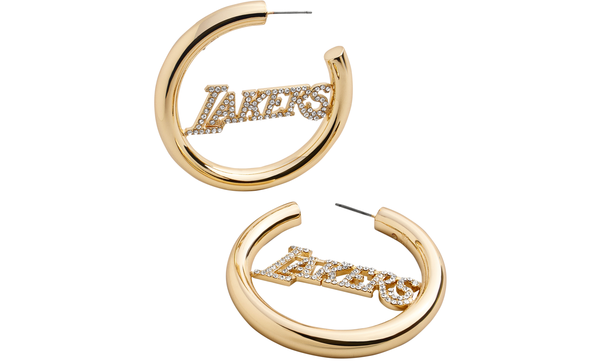 Lakers hoop earrings