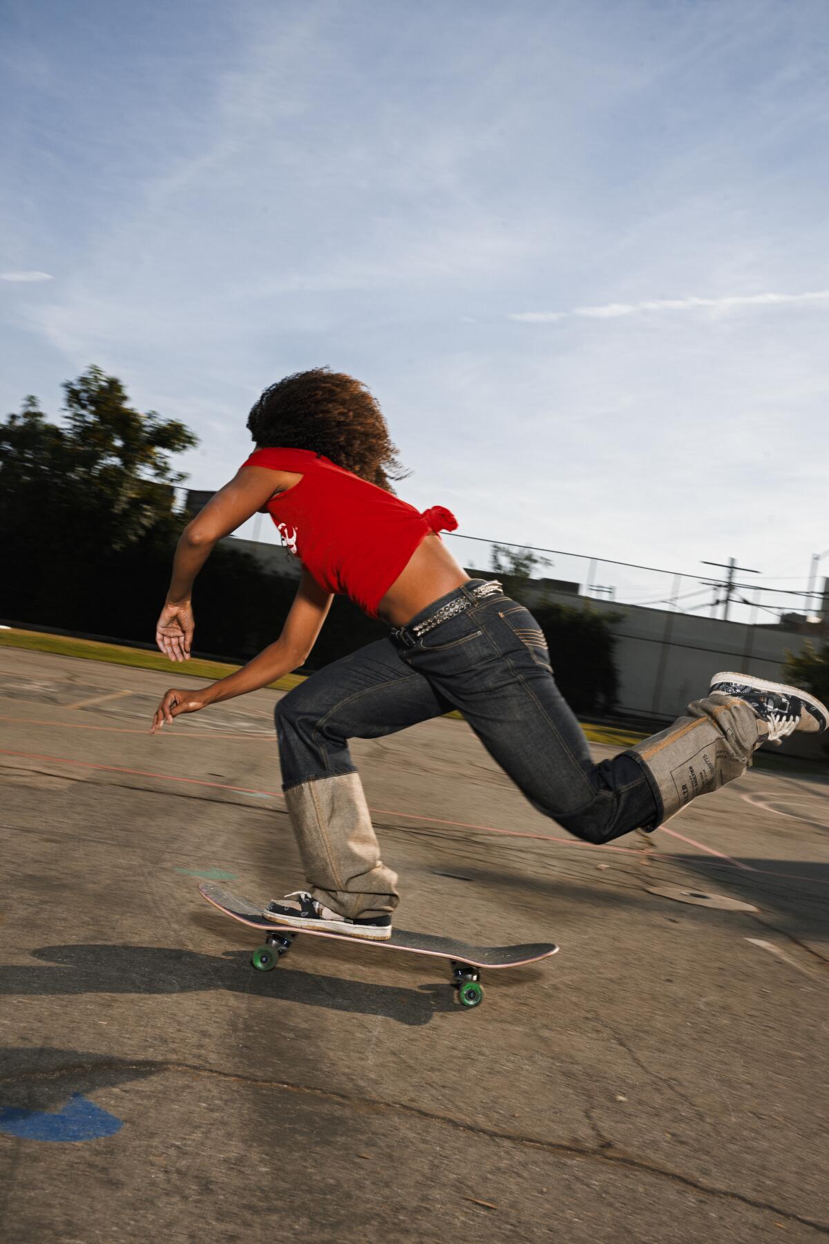 A skateboarder