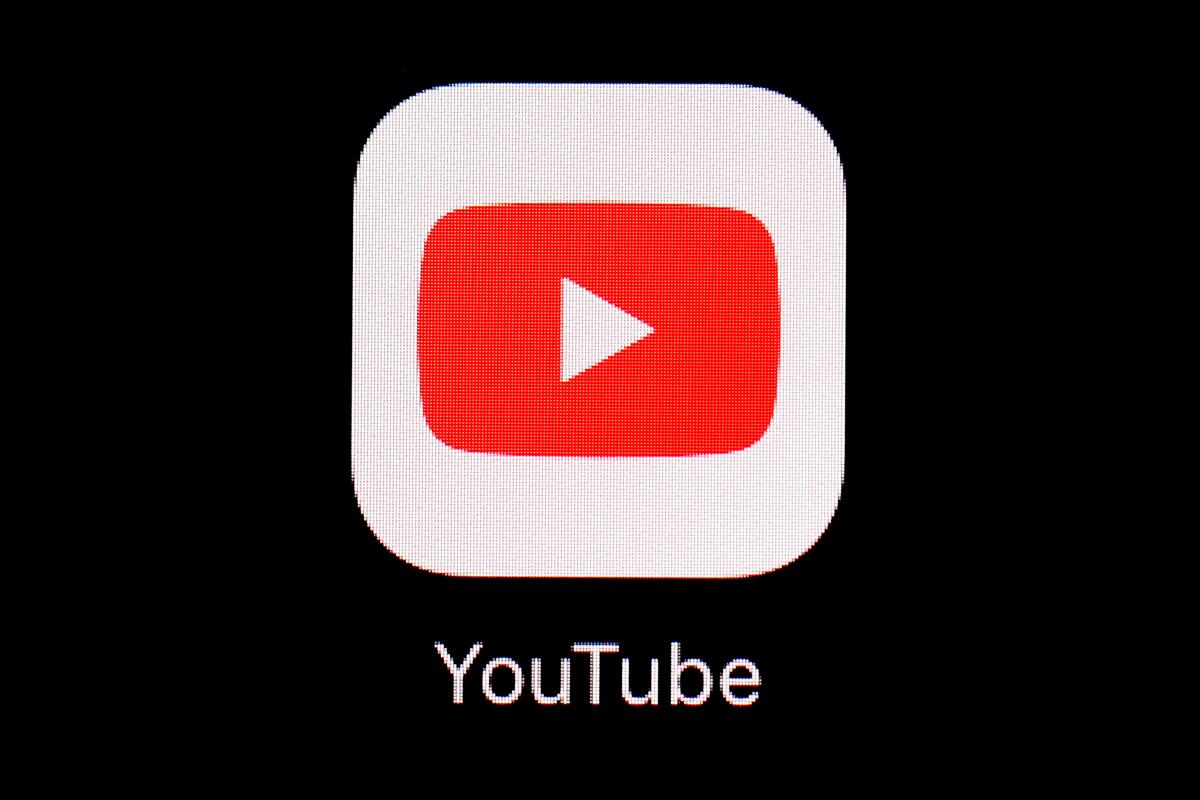 An image of a YouTube logo.
