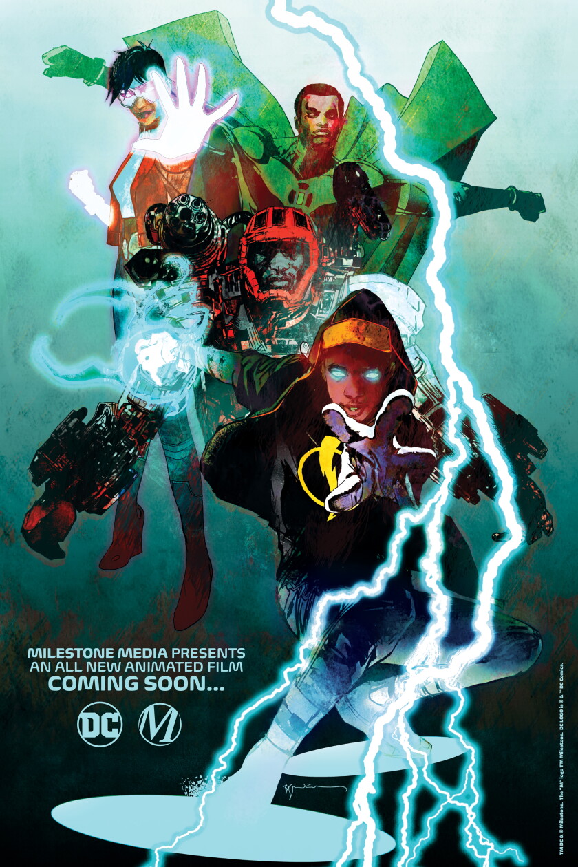 A poster from the upcoming animated film from Milestone Media.