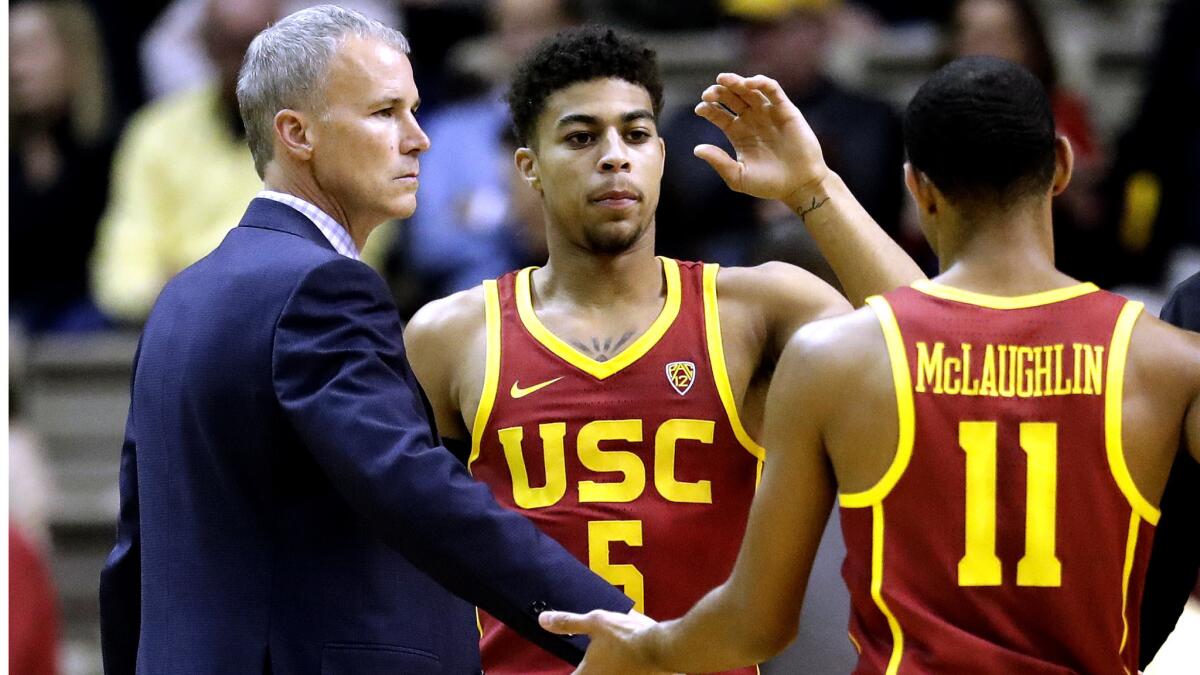 Coach Andy Enfield and the Trojans will play SMU on Saturday in a rematch of an NCAA tournament game last season.