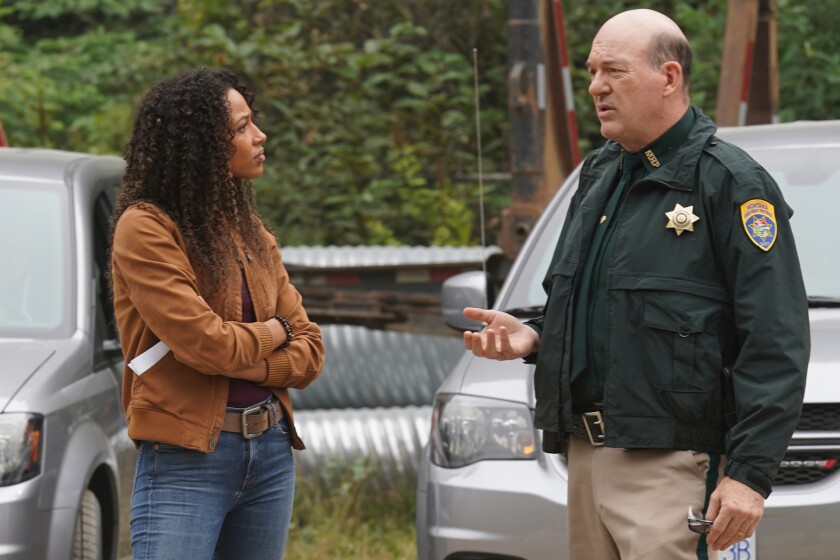 Big Sky -- ABC TV Series, BIG SKY - “Nowhere to Run” – Forced to form an unlikely team, Cassie and Jenny set out to continue the search for the missing girls. Meanwhile, Danielle, Grace and Jerrie get to work on planning their escape, leading Legarski to struggle with the consequences of his actions as a distracted Ronald deals with a difficult relationship with his mother, on an all-new “Big Sky,” TUESDAY, NOV. 24 (10:01-11:00 p.m. EST), on ABC. (ABC/Darko Sikman) KYLIE BUNBURY, JOHN CARROLL LYNCH KYLIE BUNBURY AND JOHN CARROLL LYNCH in "Big Sky" on ABC. Kylie Bunbury and John Carroll Lynch in "Big Sky" on ABC.