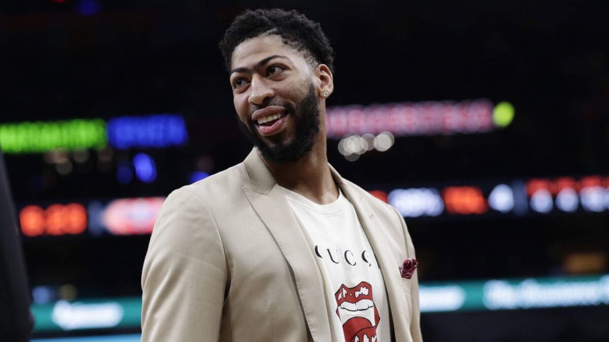 Pelicans forward Anthony Davis is sidelined with a fractured finger.