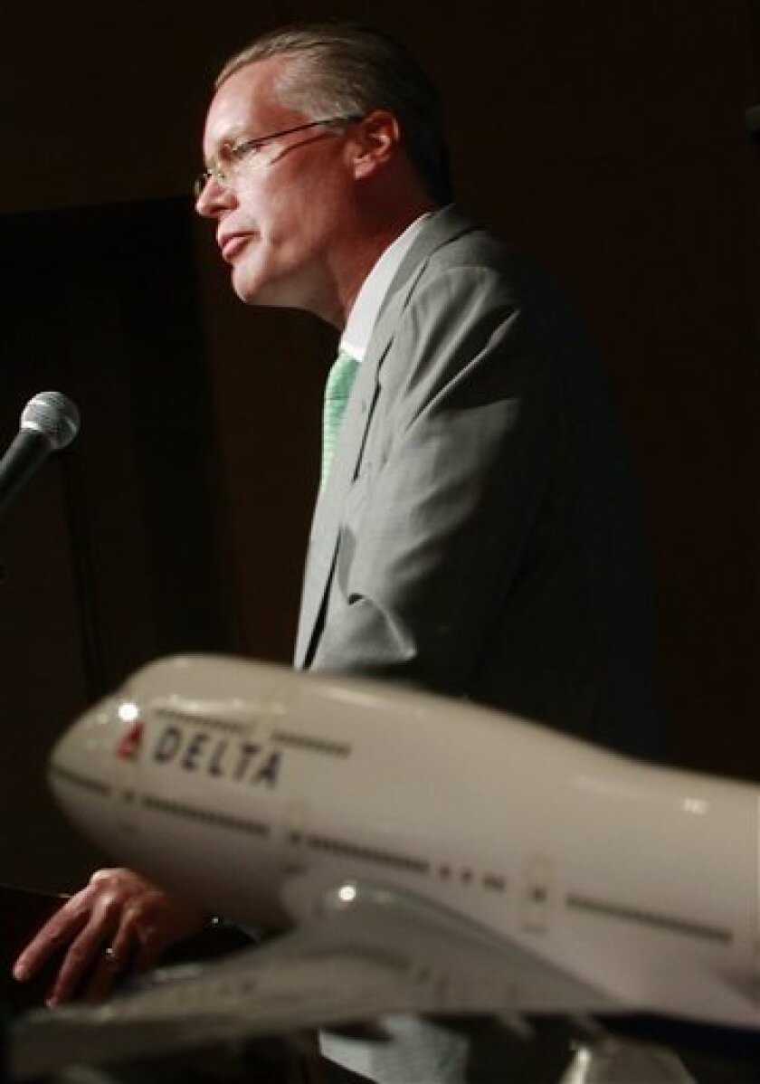 Delta Air Lines President Edward Bastian speaks during a press conference in Tokyo Thursday, Sept. 2, 2010. Delta, the world's biggest airline, is upbeat about its business in Japan as new routes and the surging yen boost travel and help along the recovery in the industry, Bastian said. (AP Photo/Shizuo Kambayashi)