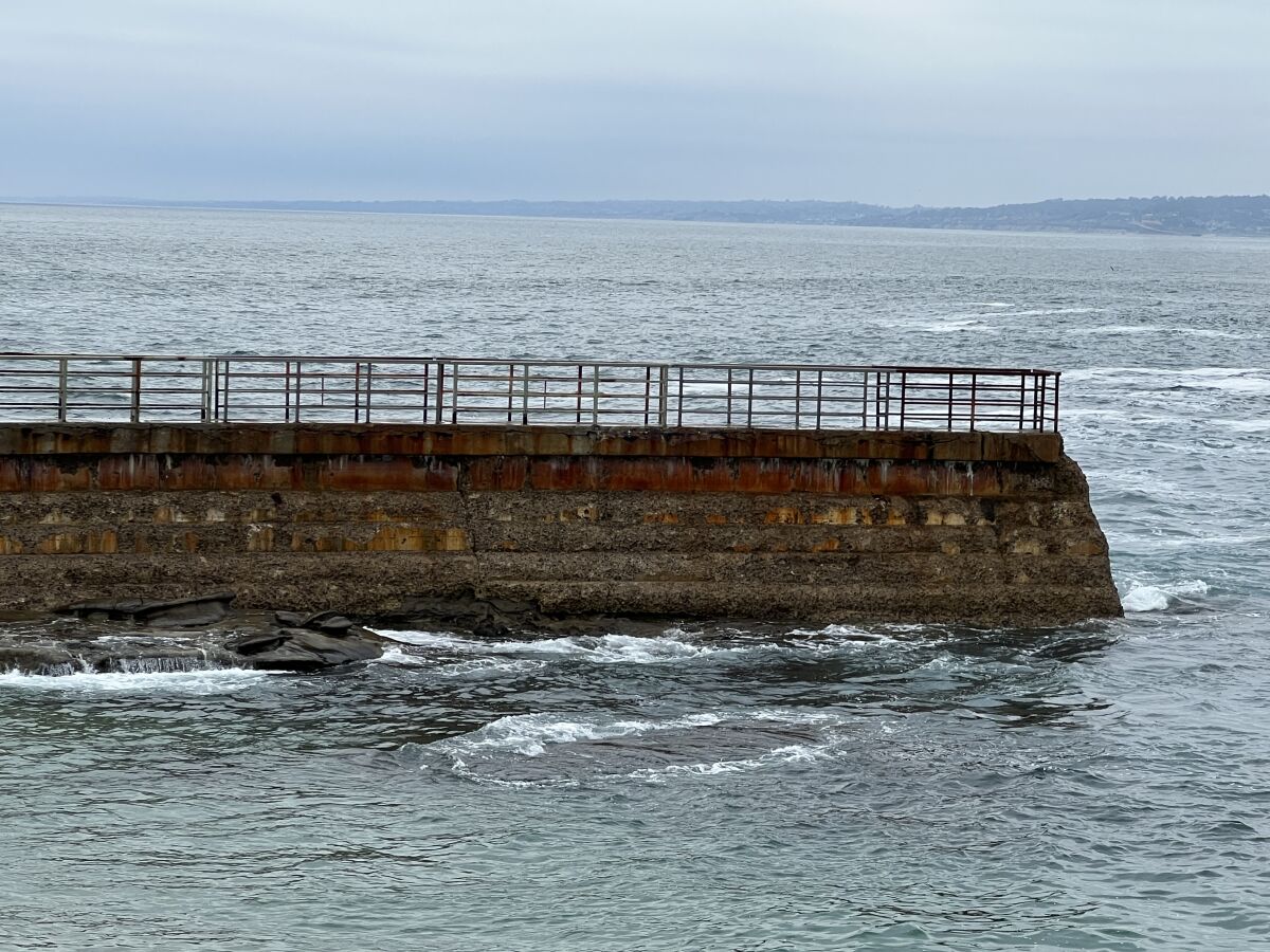 A railing on the Children's Pool seawall has been repaired.