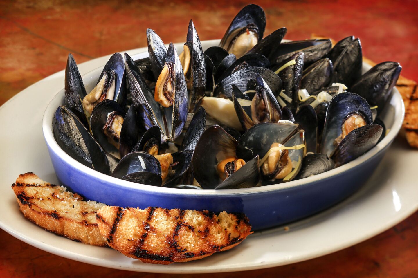 Mussels are steamed in a flavorful blend of fresh fennel, garlic, leeks, cream and white sambuca, the anise-flavored Italian liqueur. Recipe: Giuseppe's mussels in sambuca