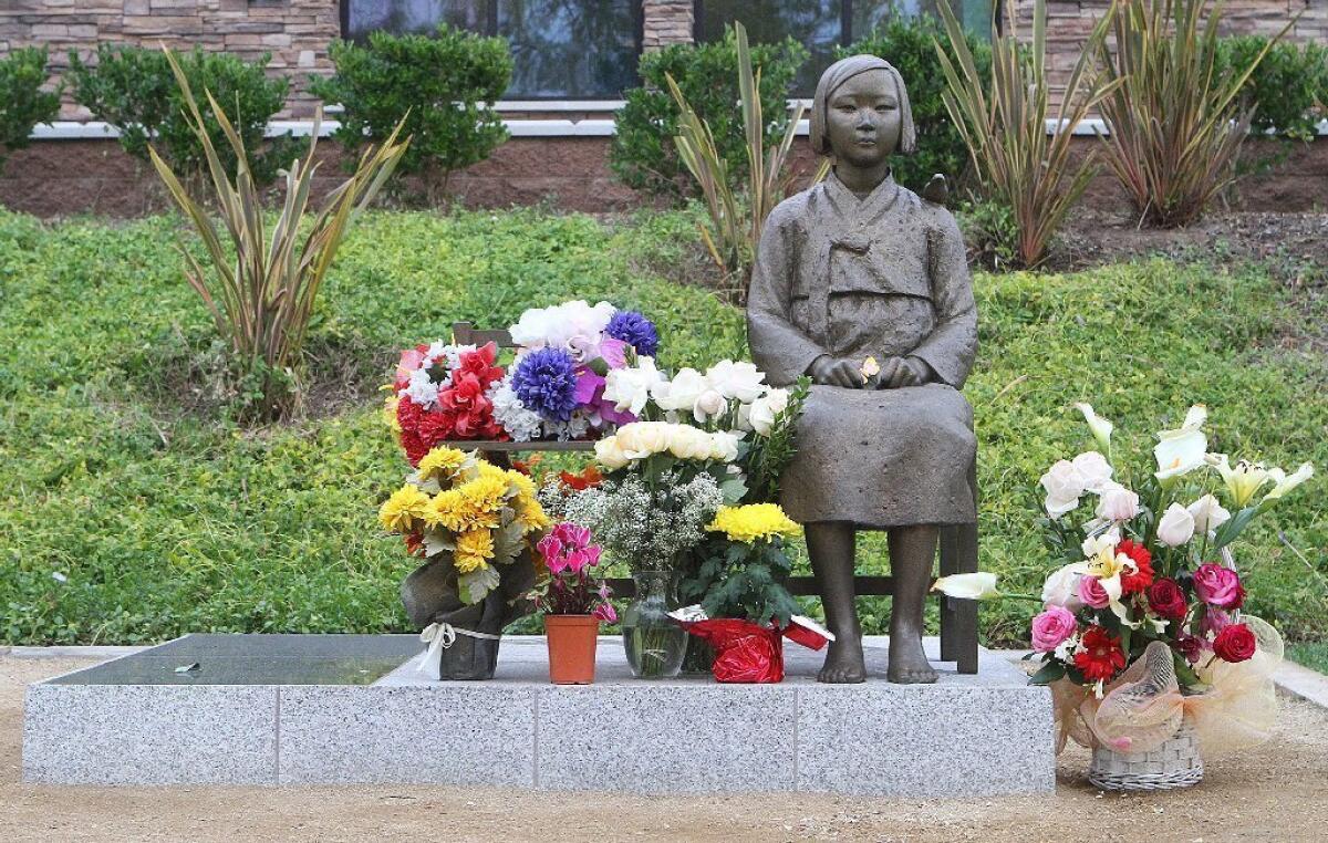 The Comfort Women Statue is located in Central Park in Glendale.