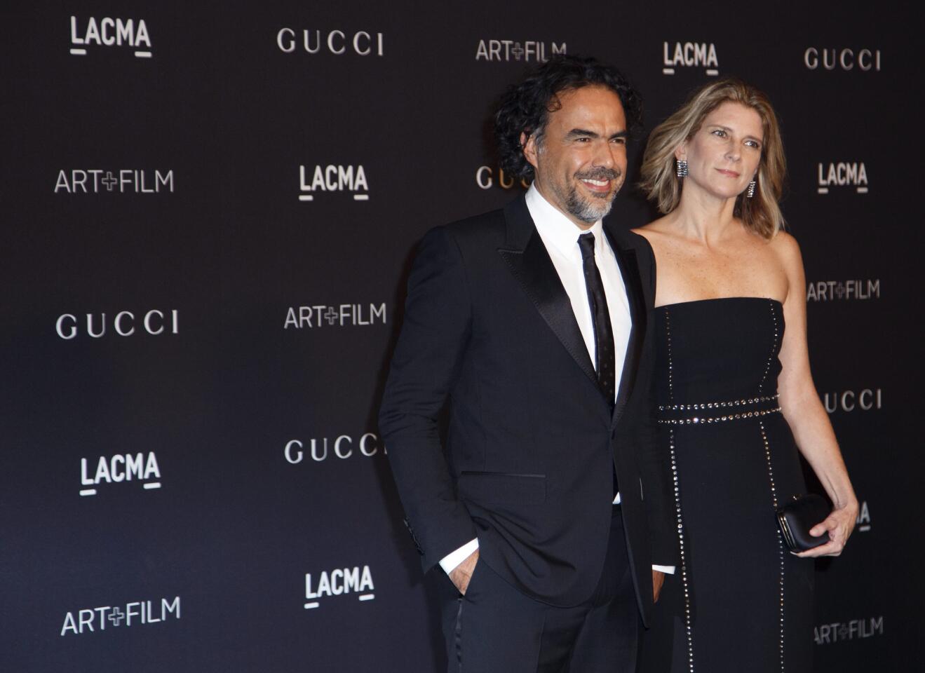 Mexican film director and LACMA honoree Alejandro Gonzalez Inarritu and his wife, Maria Eladia Hagerman, arrive for the Los Angeles County Museum of Art (LACMA) Art+Film Gala in Los Angeles.