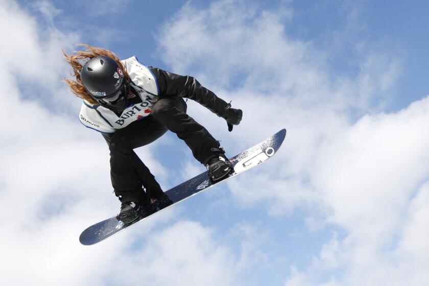 Shaun White, shown during last year's U.S. Open of Snowboarding, says he only "tweaked" his ankle in halfpipe competition Saturday and expects to compete in slopestyle on Sunday at Breckenridge, Colo.
