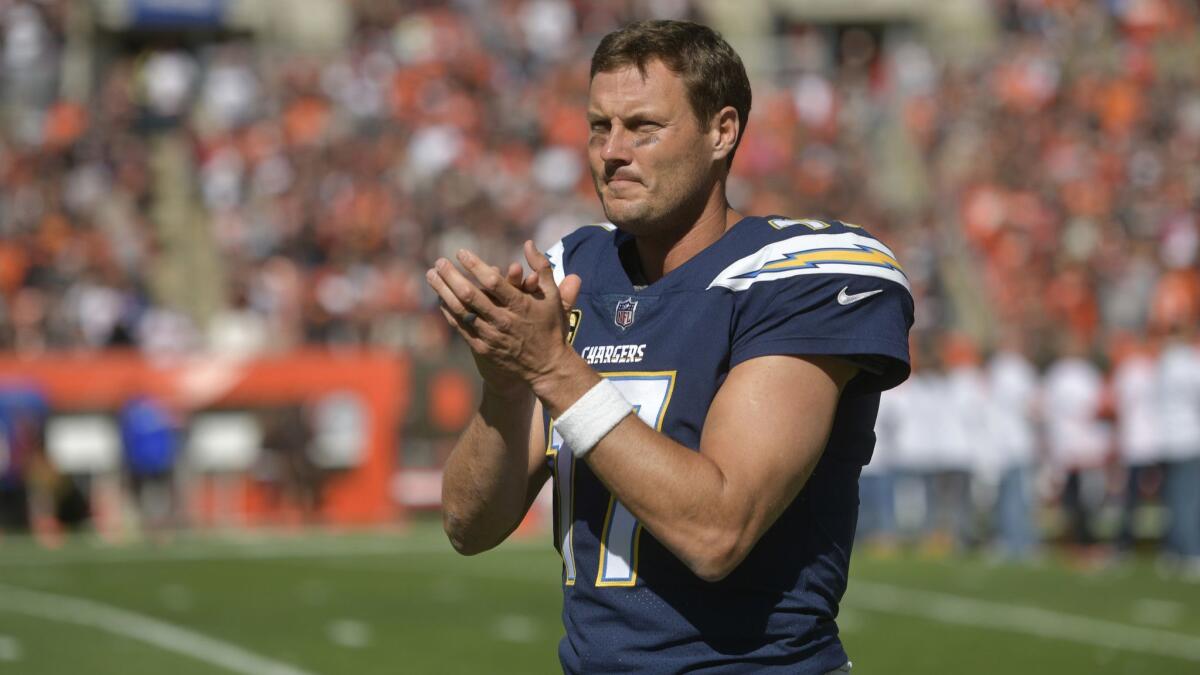 Chargers quarterback Philip Rivers has shown no signs of aging or slowing in his 15th season.