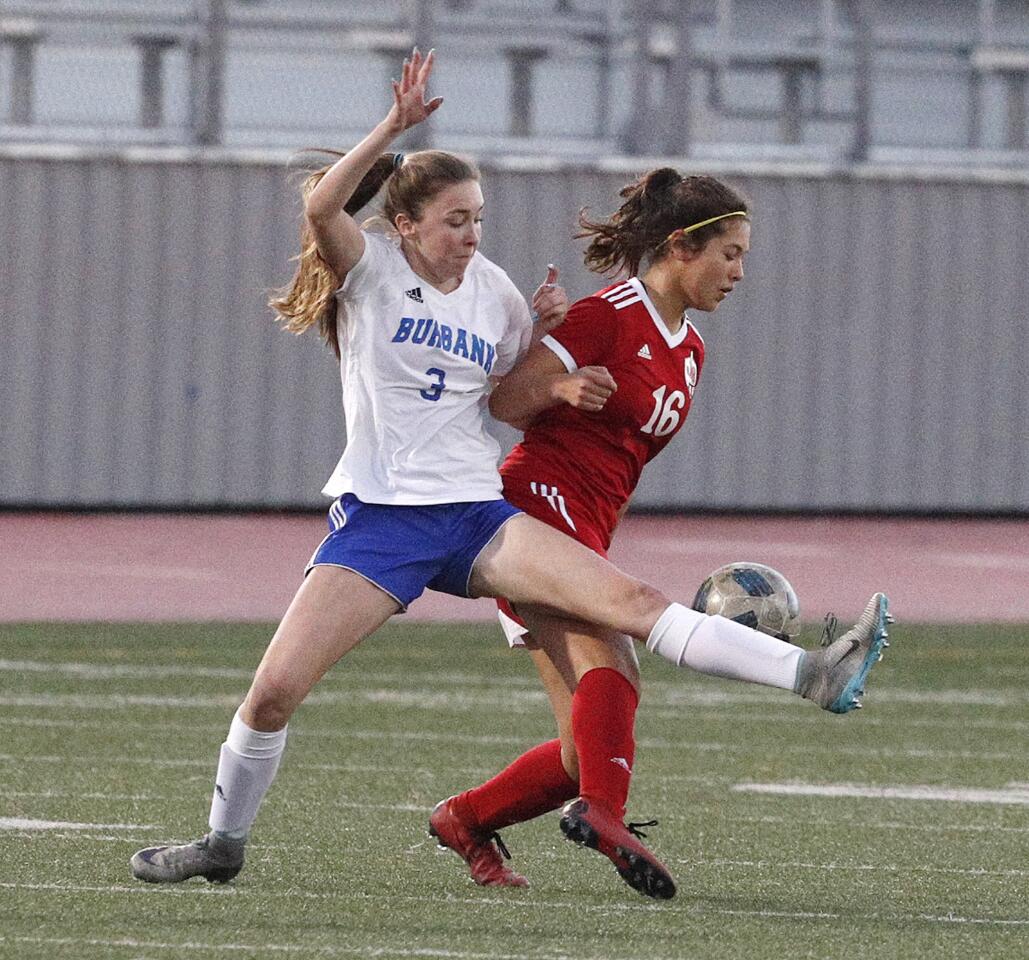 Photo Gallery: Burroughs girls' soccer wins Pacific League title by defeating Burbank in rival game