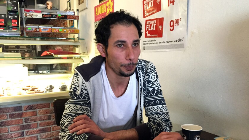 Samer Alkhamran fled the civil war in Syria and last year came to Berlin, where he has been granted asylum. Alkhamran, 30, is learning German and hopes to open a cellphone repair shop.
