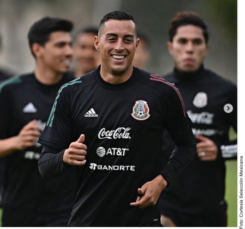 The striker was seen smiling in practice.