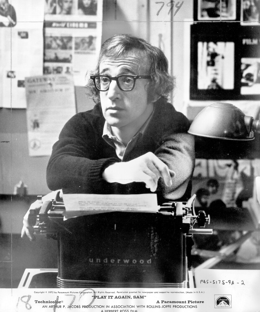 Woody Allen in a scene from his 1972 film, "Play It Again, Sam."