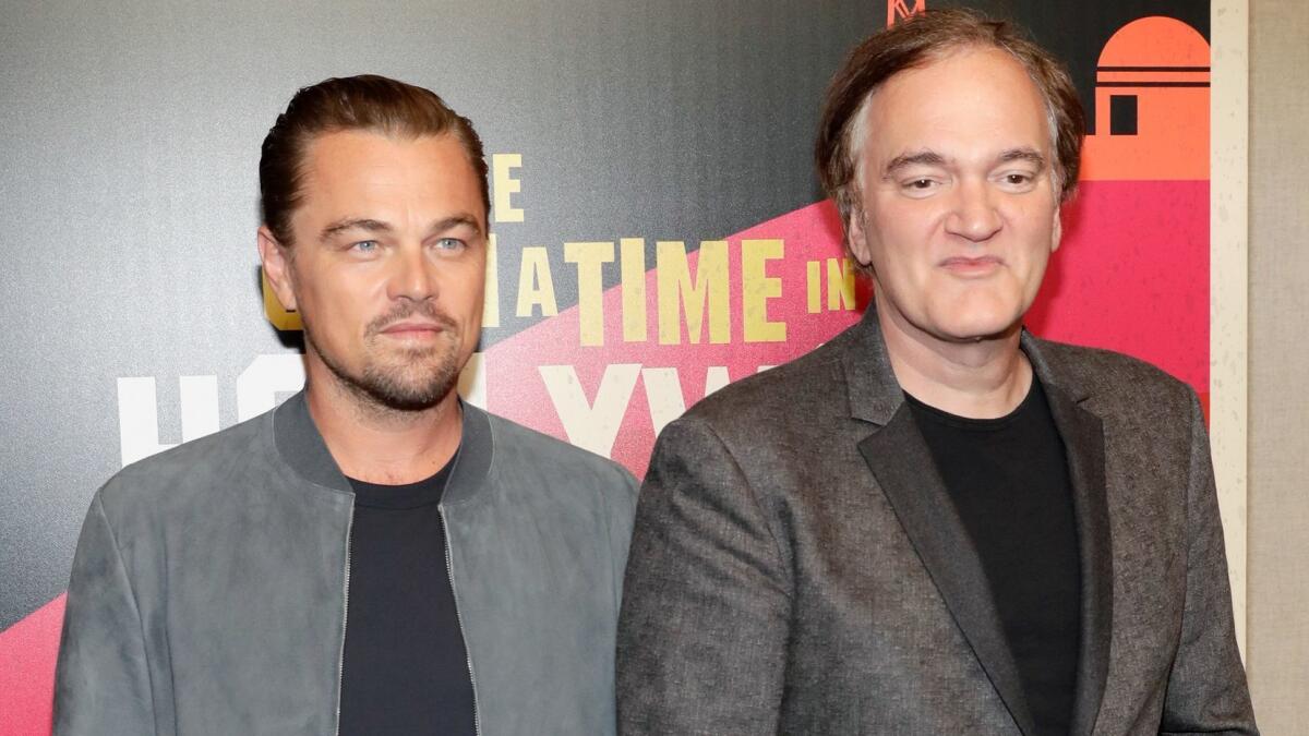 Leonardo DiCaprio and Quentin Tarantino attend the CinemaCon 2018 Opening Night Gala.