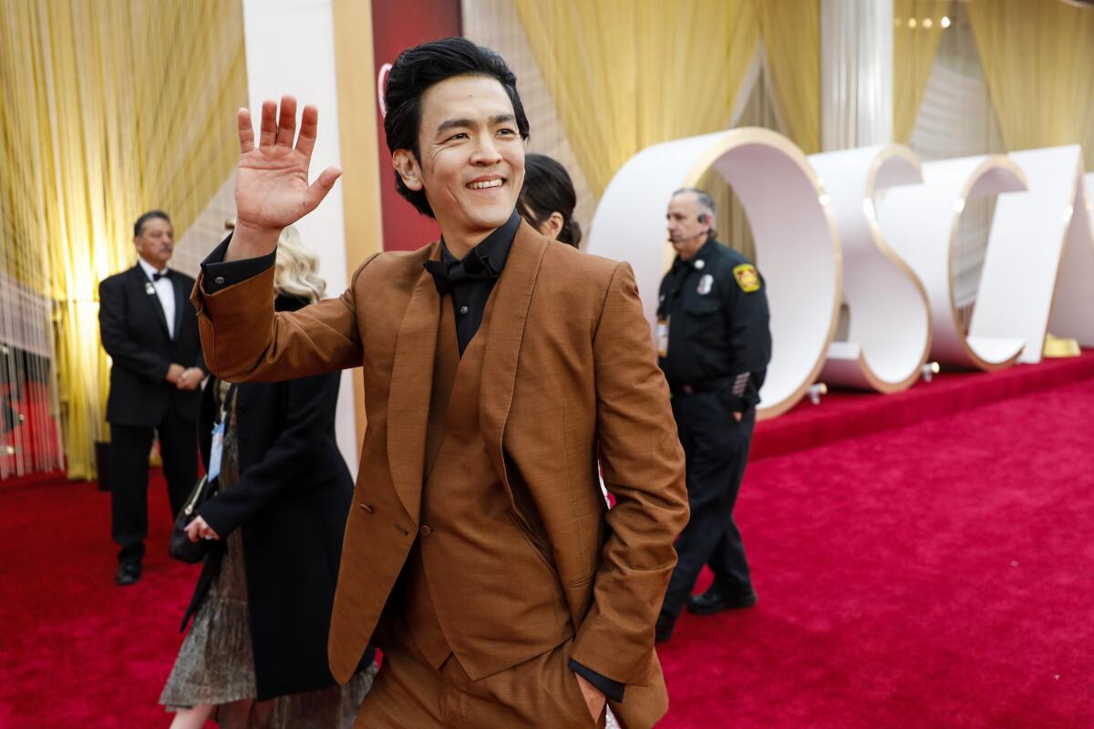 John Cho arriving at the 92nd Academy Awards.