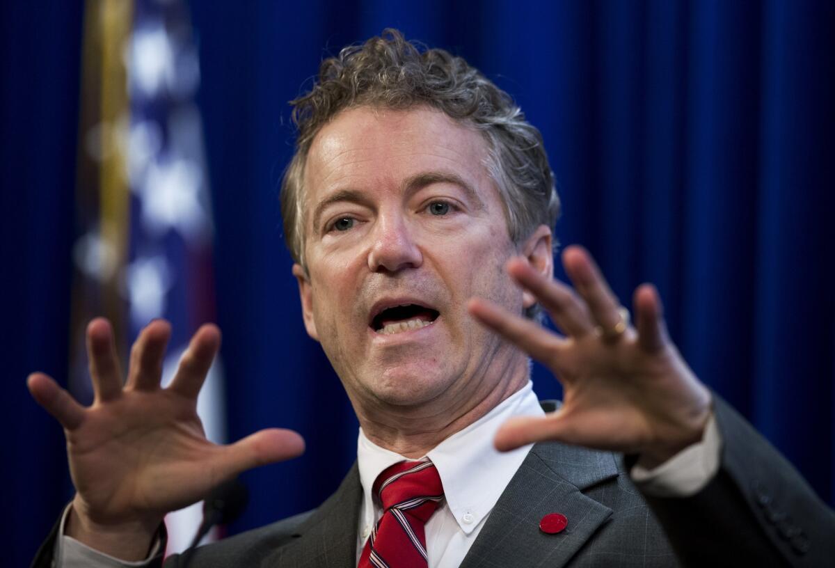 Sen. Rand Paul (R-Ky.), warm and secure in the Senate, tells disability recipients they should get up and move around.