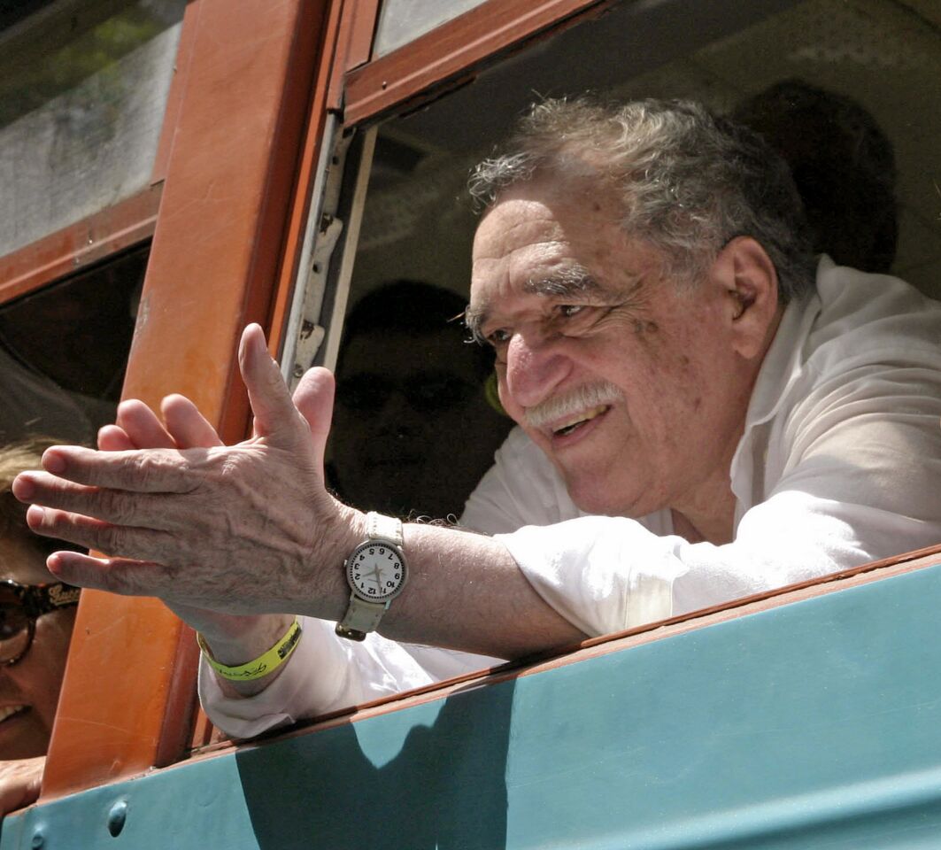 Gabriel Garcia Marquez arrives in his hometown of Aracataca, Colombia, in 2007, his first visit after winning the Nobel Prize in literature 25 years before.