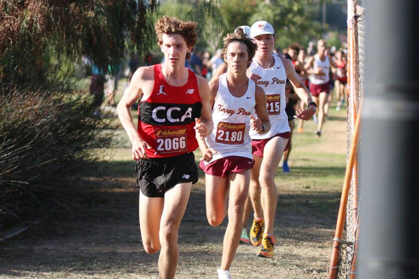Pushed throughout by several Torrey Pines runners, CCA senior Jacob Pippel won the boys race.