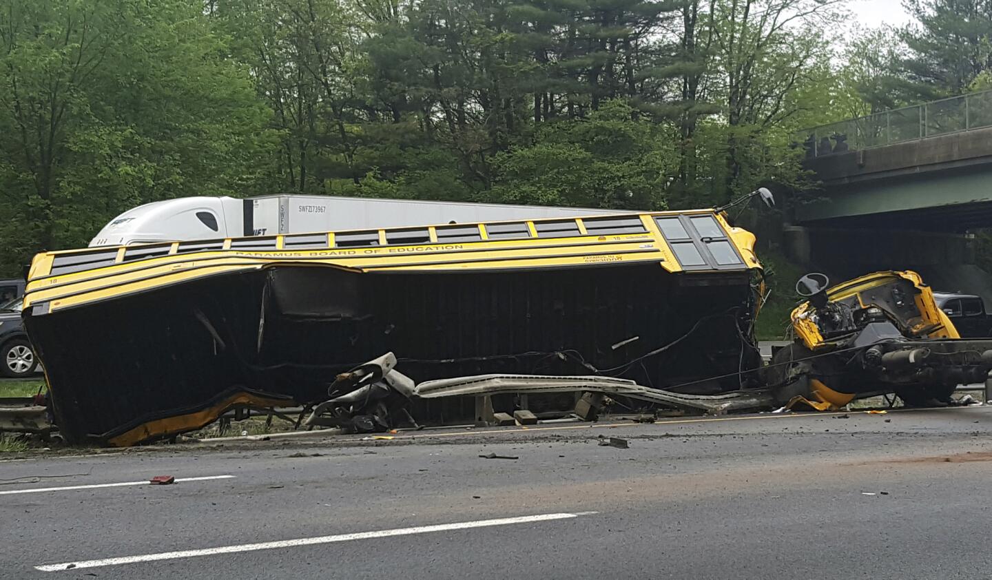 School Bus Dump Truck Crash