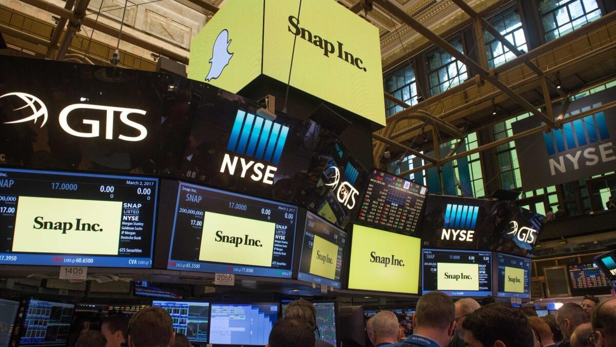 Snap has seen its stock value fall about 15% since the company went public in March 2017.