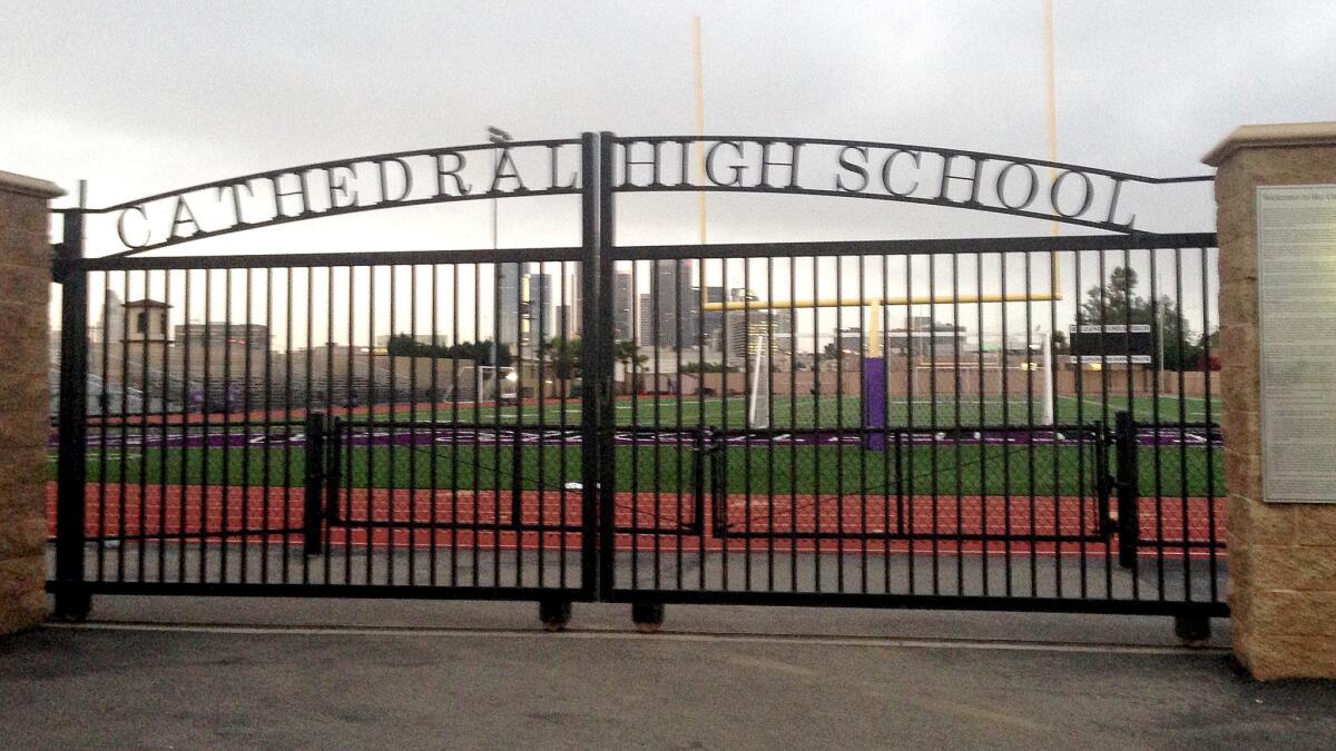 Cathedral High in downtown Los Angeles is one of the schools in Southern California that had a rough week with problems in its football program.